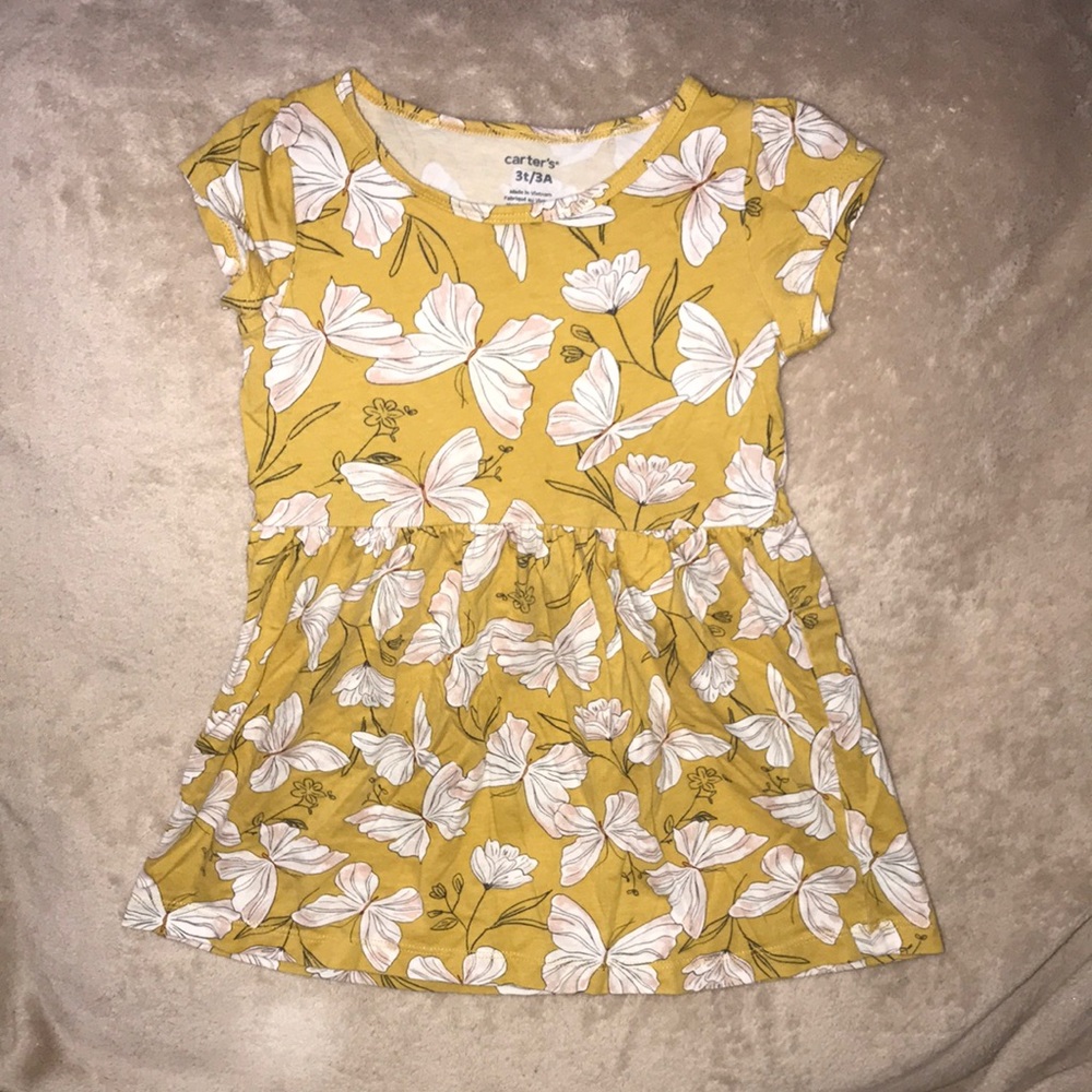 Carter’s 3T dress butterflies and flowers print 💕